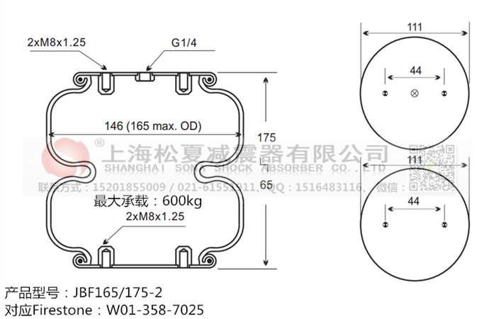 JBF165/175-2橡膠<a href='http://tsbbyy.cn/' target='_blank'><u>空氣彈簧</u></a>